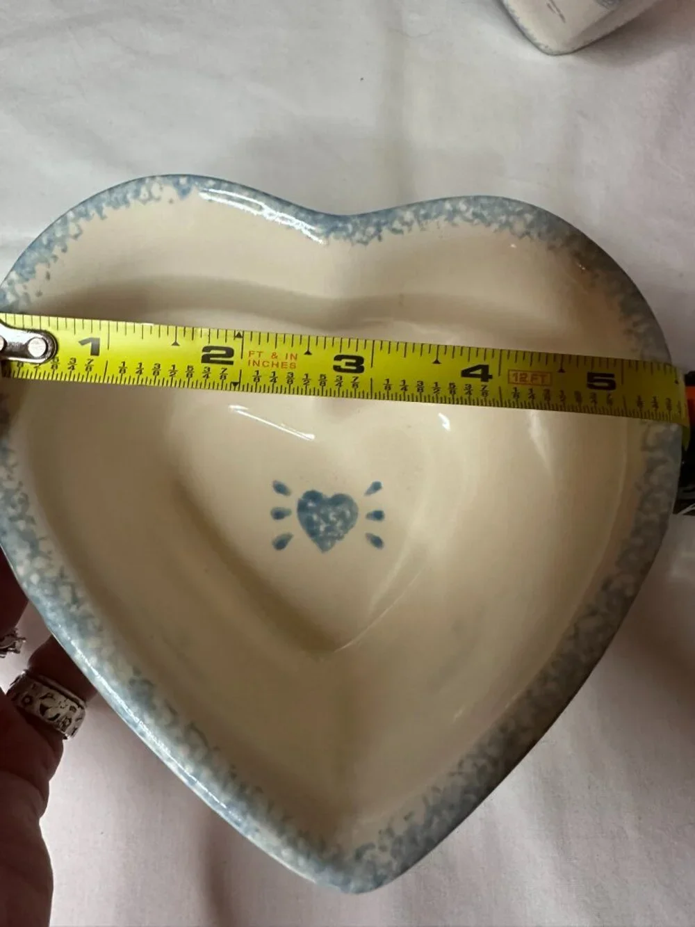 Teamson Blue Heart Stoneware Bowls Set (1990s, Heart Shaped)